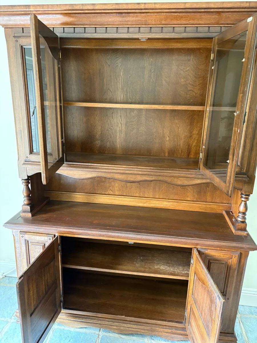 Antique Two Piece Kitchen Cabinet - Image 3