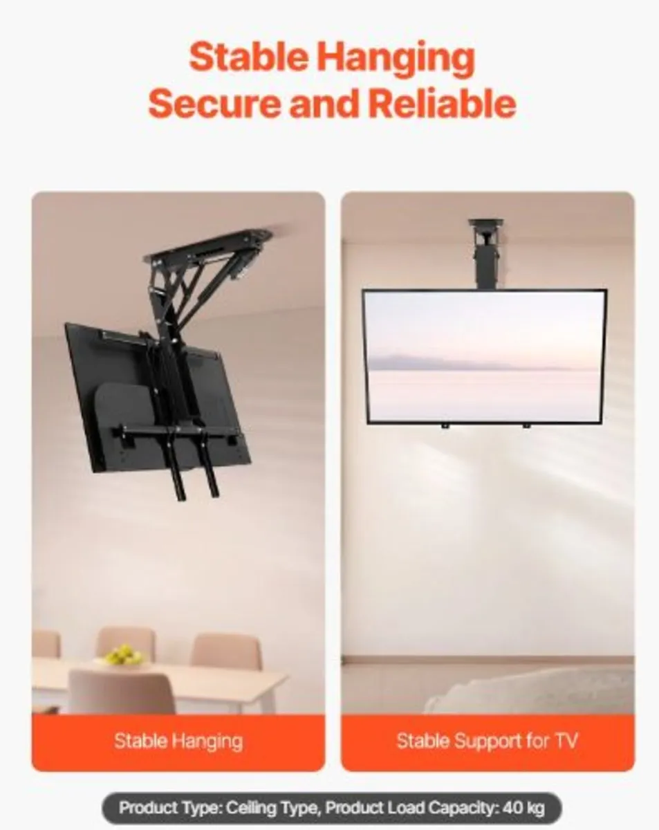 Motorized Ceiling TV Mount, TV Wall Mount for 32 - Image 2