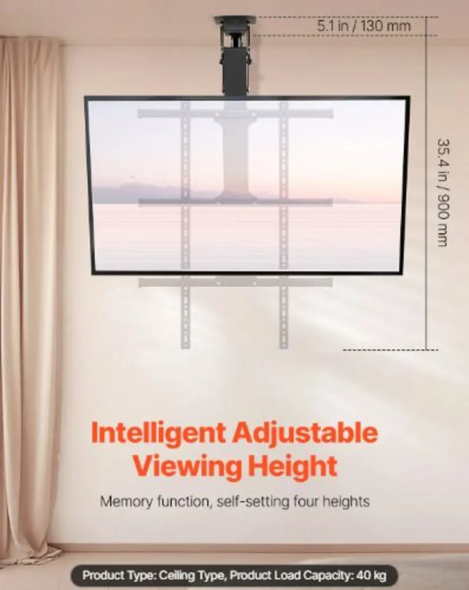 Motorized Ceiling TV Mount, TV Wall Mount for 32 - Image 3