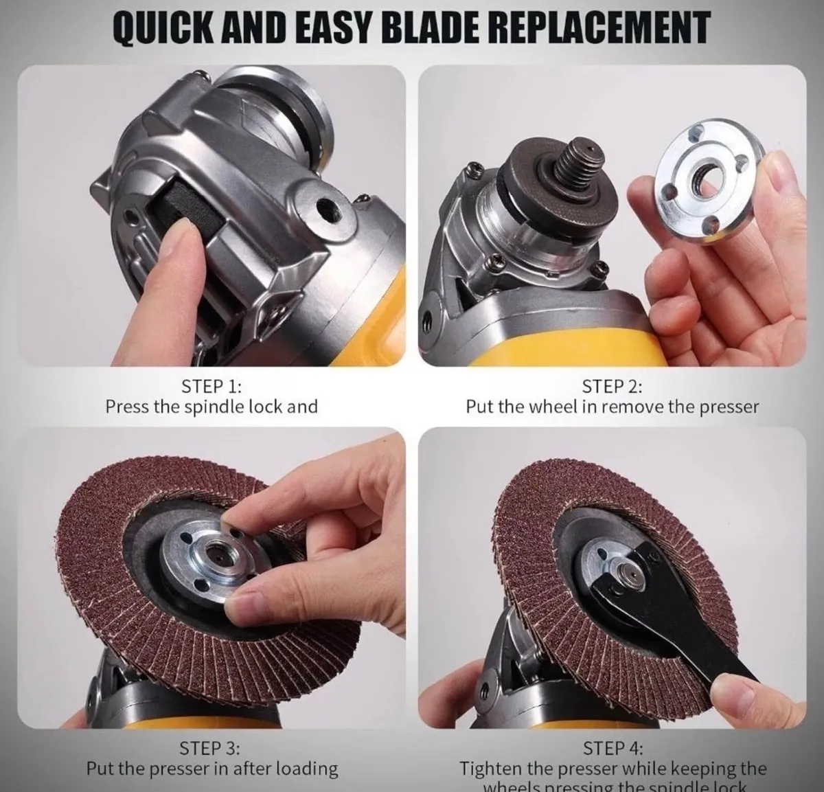 New 21v Brushless Angle Grinder & 2 Batteries - Image 4