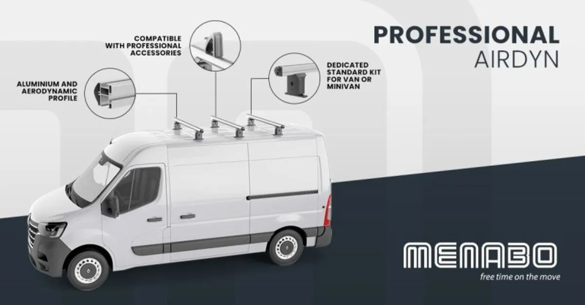 🚐 Menabo Roof Rack Bars for Commercial Vans. - Image 1