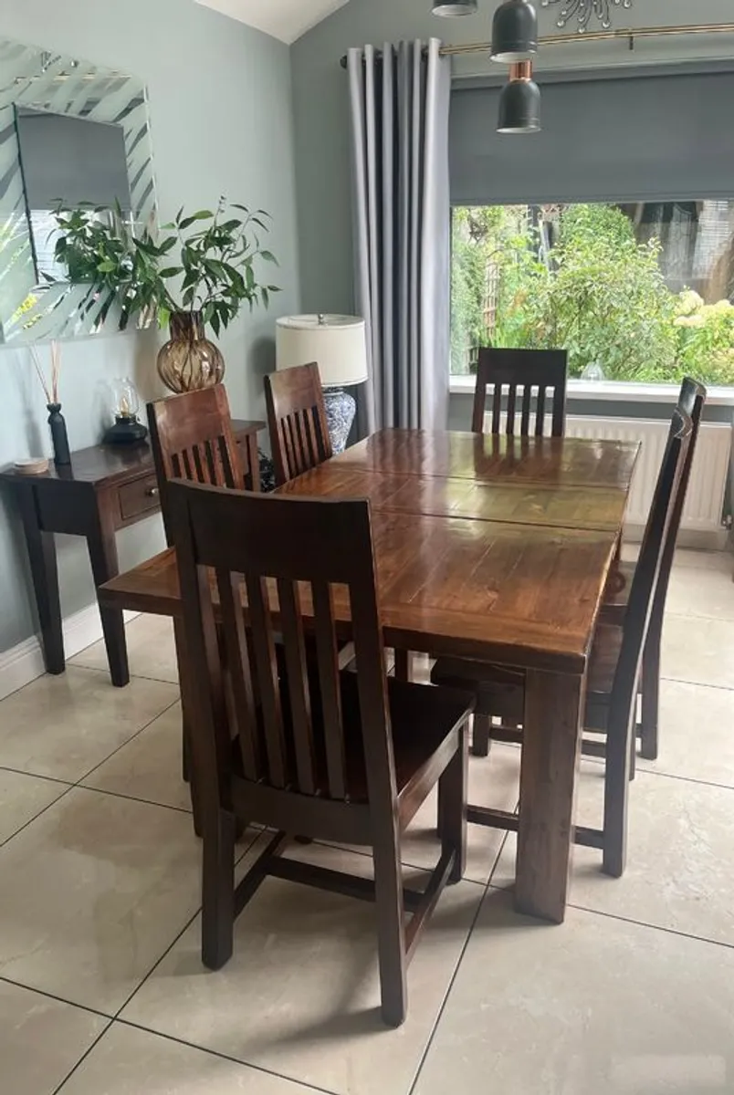 Kitchen table & 6 chairs - Image 2