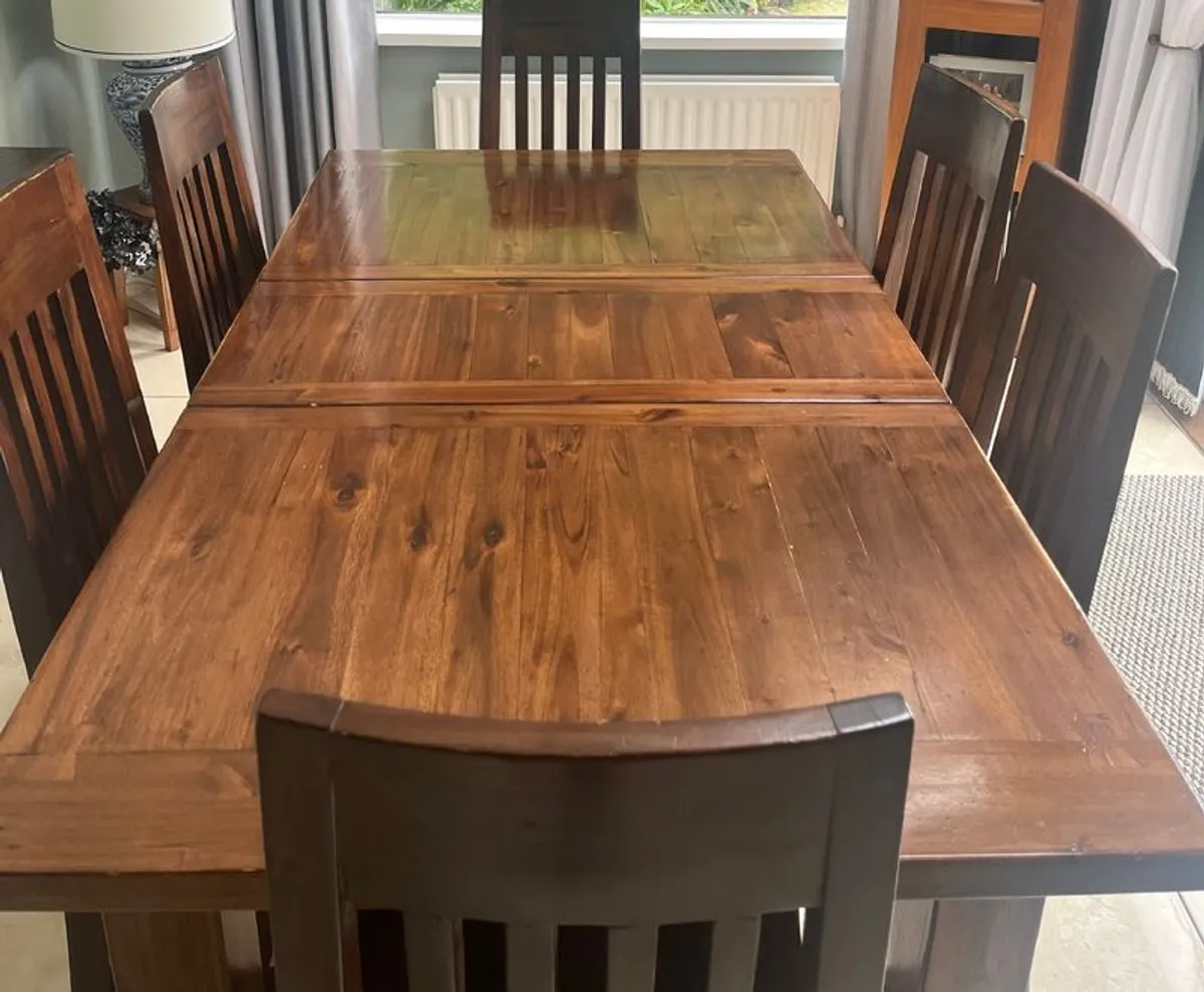 Kitchen table & 6 chairs - Image 3