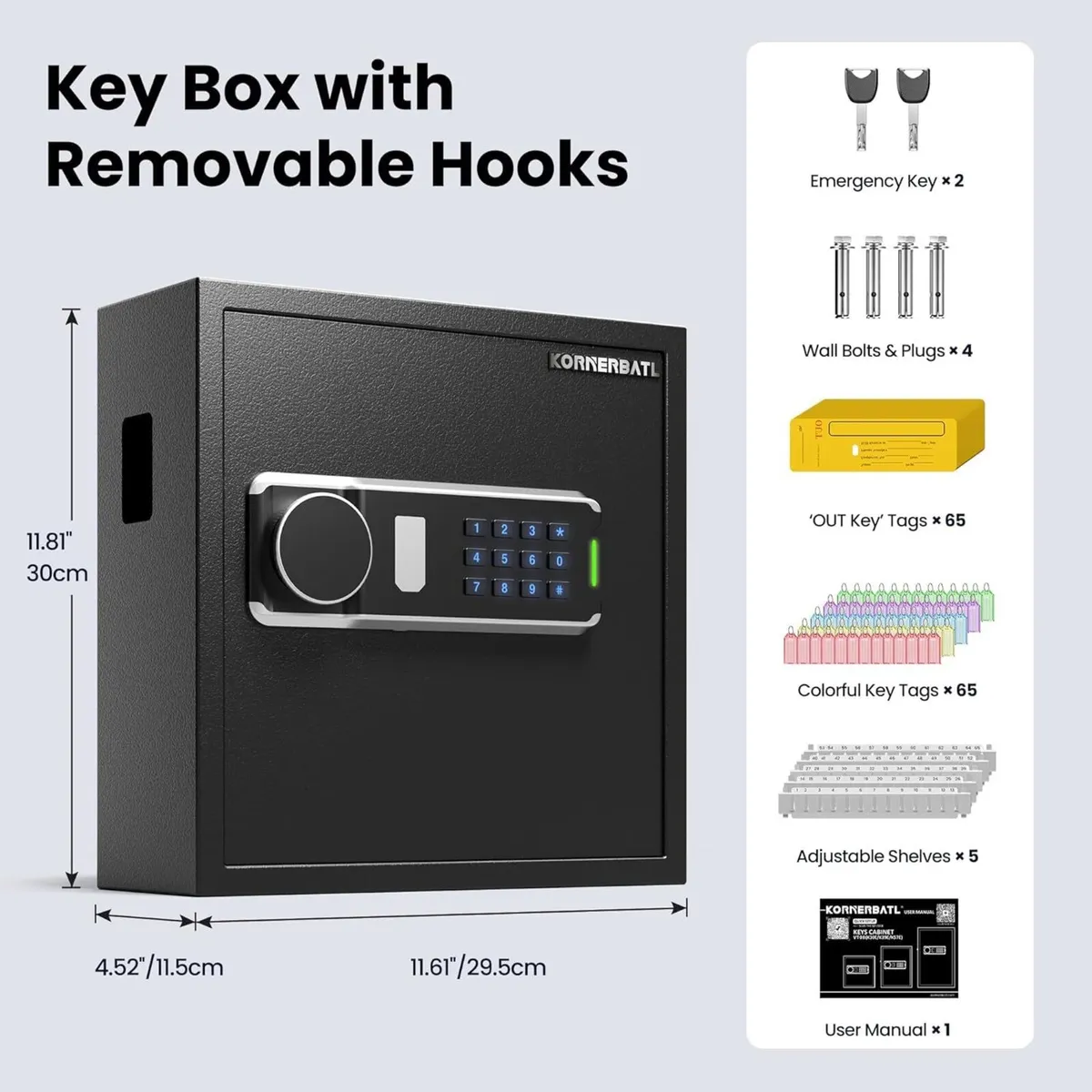 65 Key Safe Wall Mounted Lock Box - Image 2