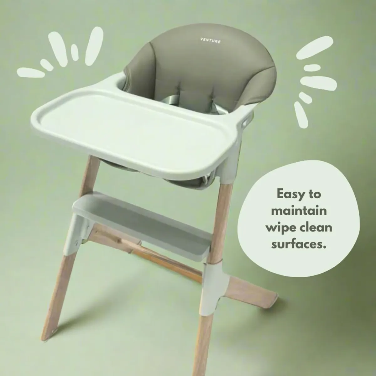 Mico Highchair Stylish Scandi Style Modern Baby - Image 4