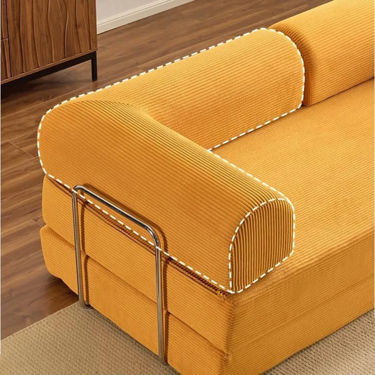 Sofa Convertible Floor Bed Sleeper Loveseat - Image 4