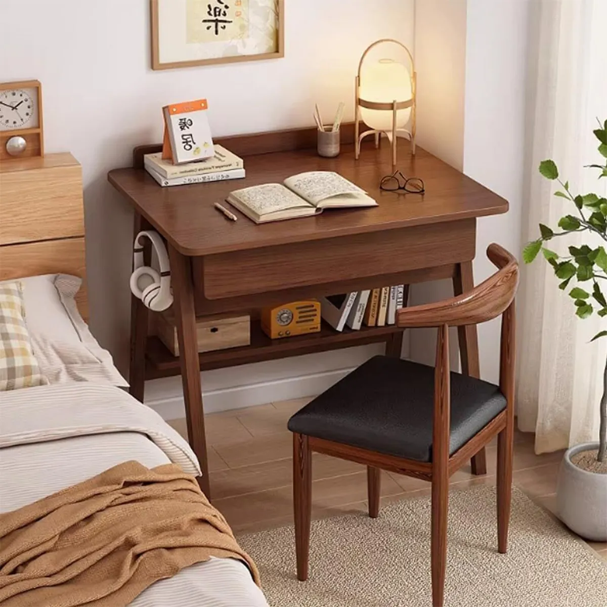 Solid Wood Home Office Desk Mid-Century Modern - Image 2