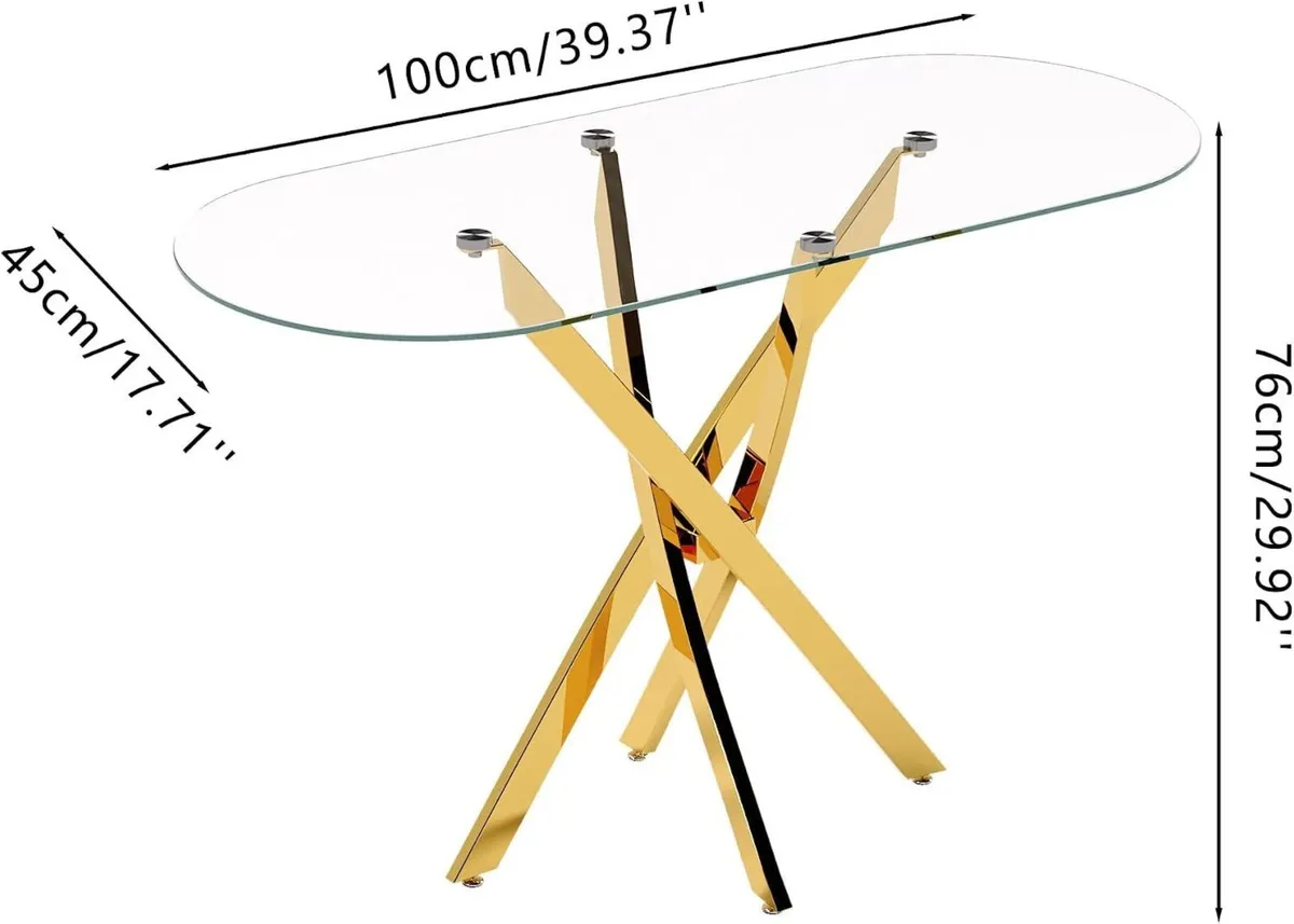 Glass Console Table Modern Contemporary Style - Image 2