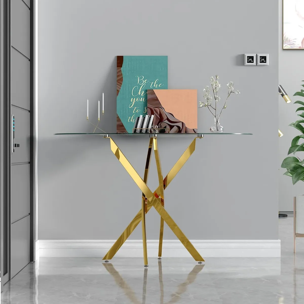 Glass Console Table Modern Contemporary Style - Image 4