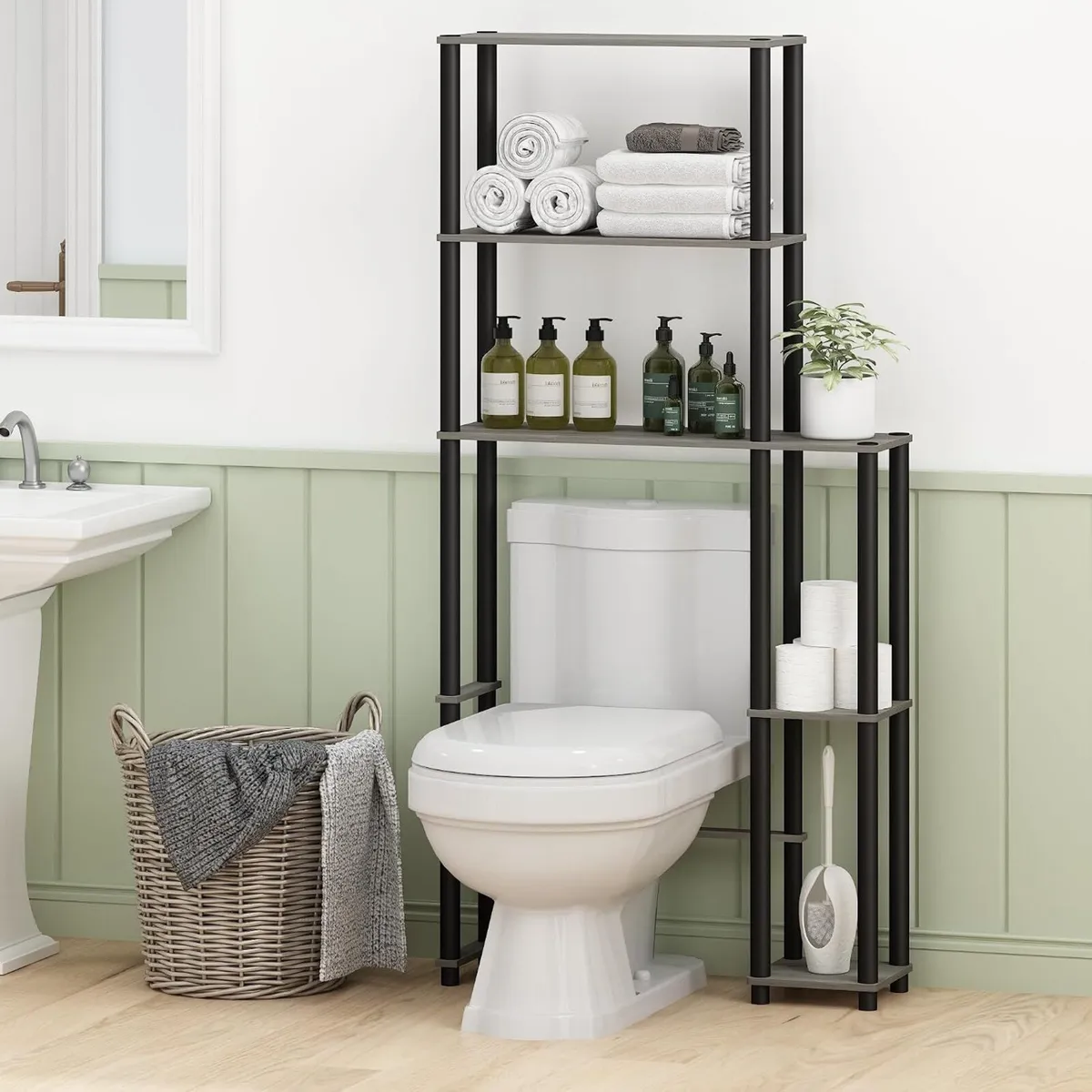 Turn-N-Tube Over the Toilet Storage 5-Shelf - Image 1