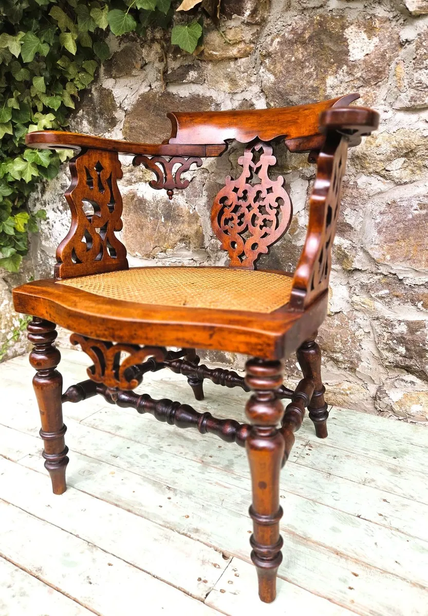 Victorian Library Chair- Circa 1870 - Image 1