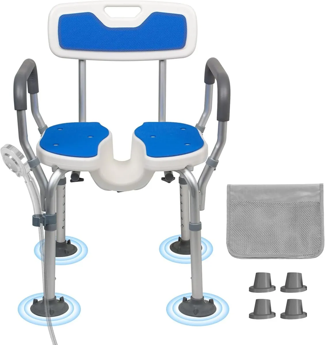 U-Shape Shower Chair with Arms and Back Ergonomic - Image 1