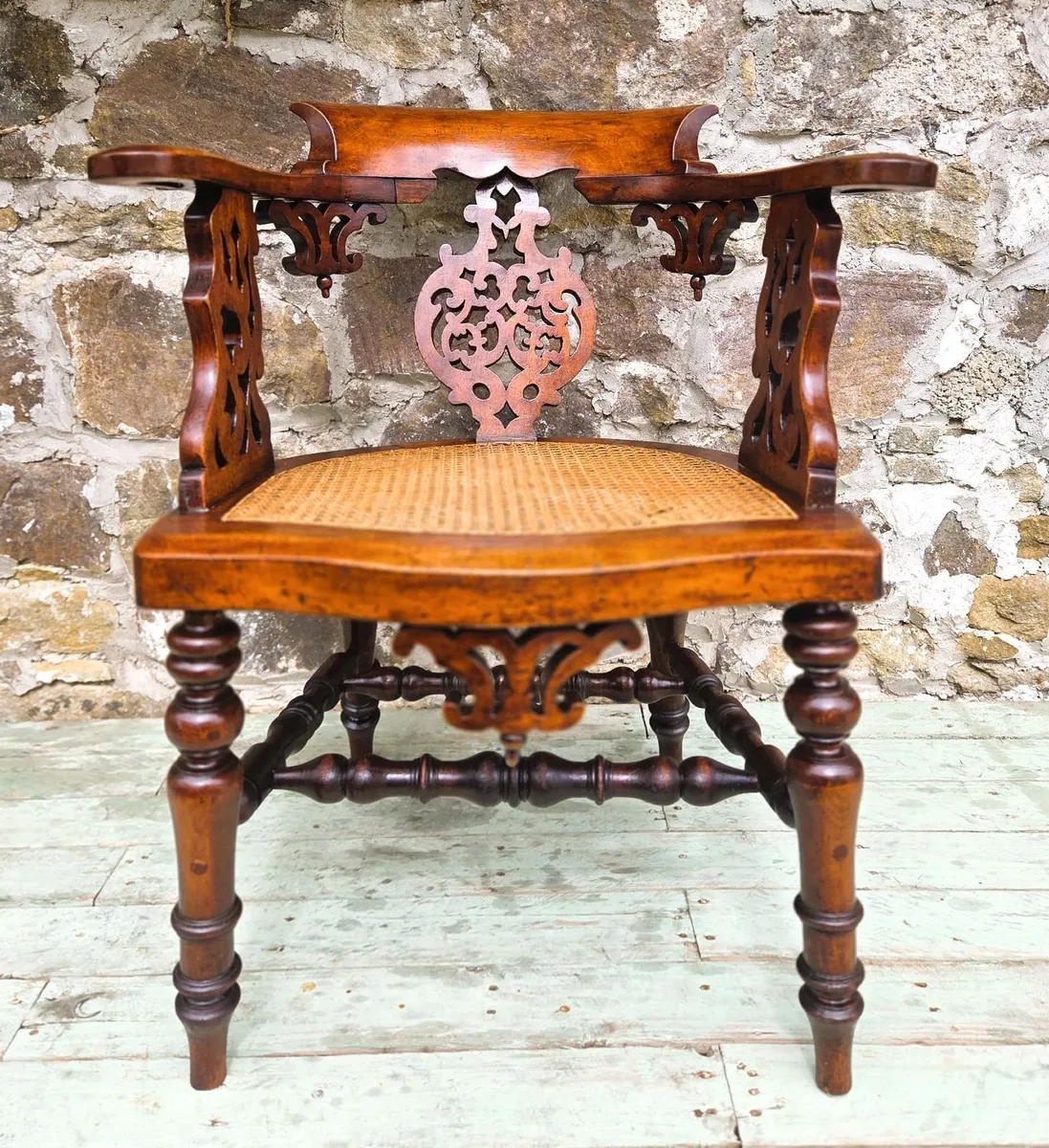 Victorian Library Chair- Circa 1870 - Image 4