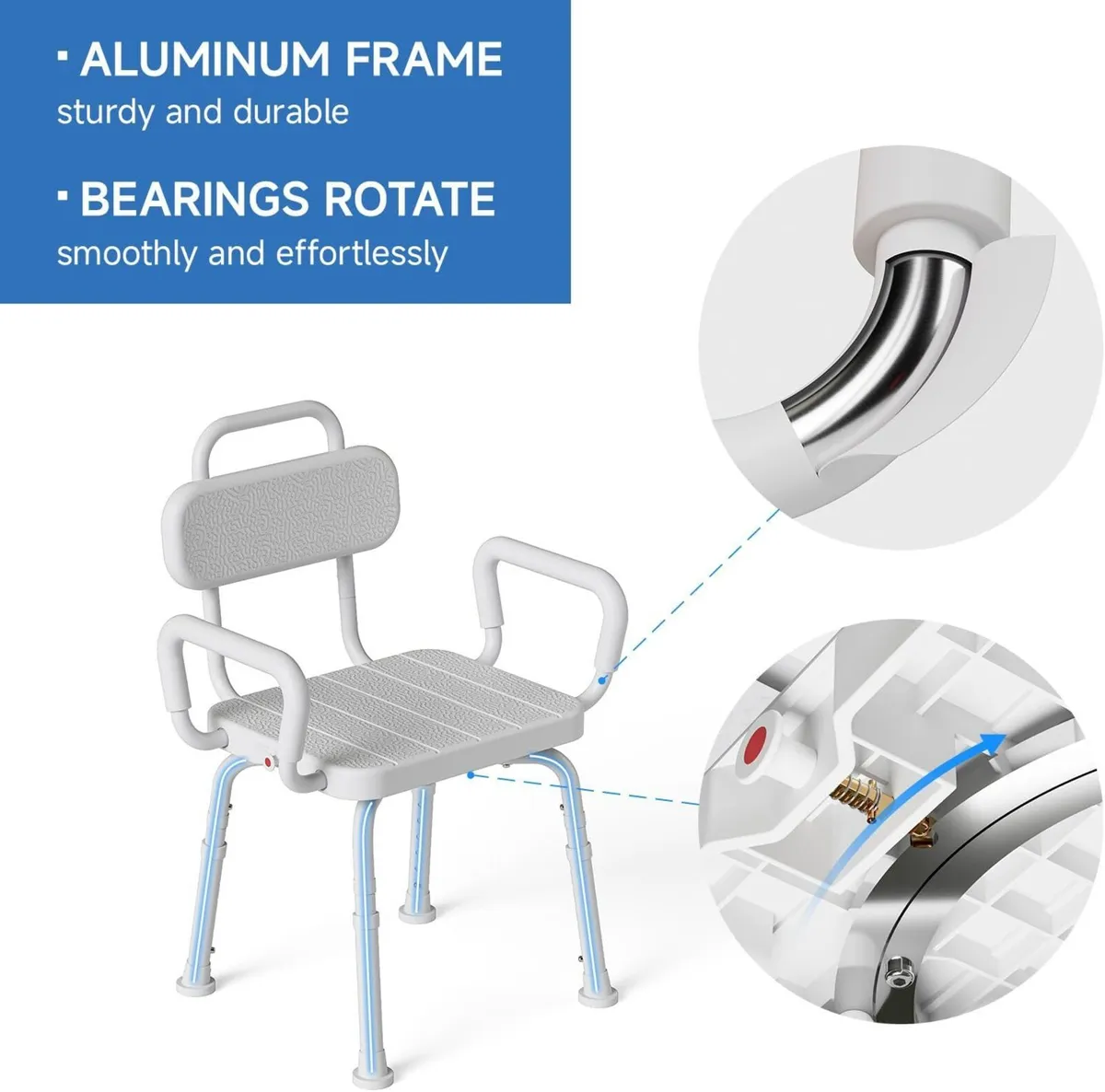 Swivel Shower Chair with Rotating Bath for Inside - Image 3