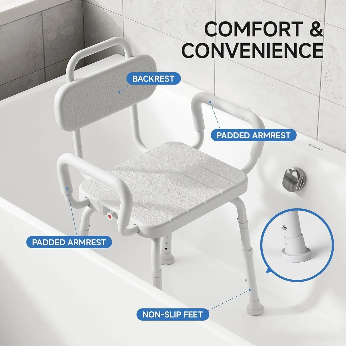 Swivel Shower Chair with Rotating Bath for Inside - Image 4