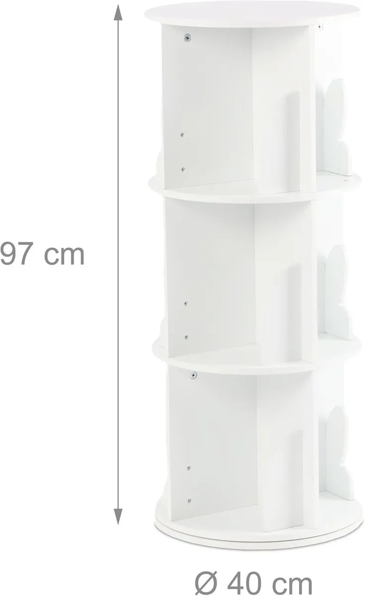Children's Rotatable Bookcase 12 Compartments - Image 4