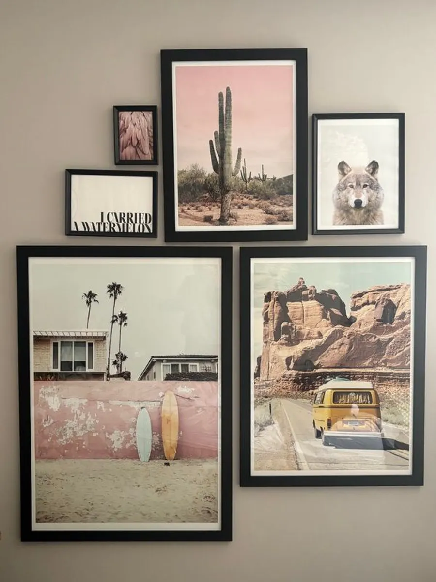Bedroom Desert Road Trip Gallery Wall Set of 6 - Image 3