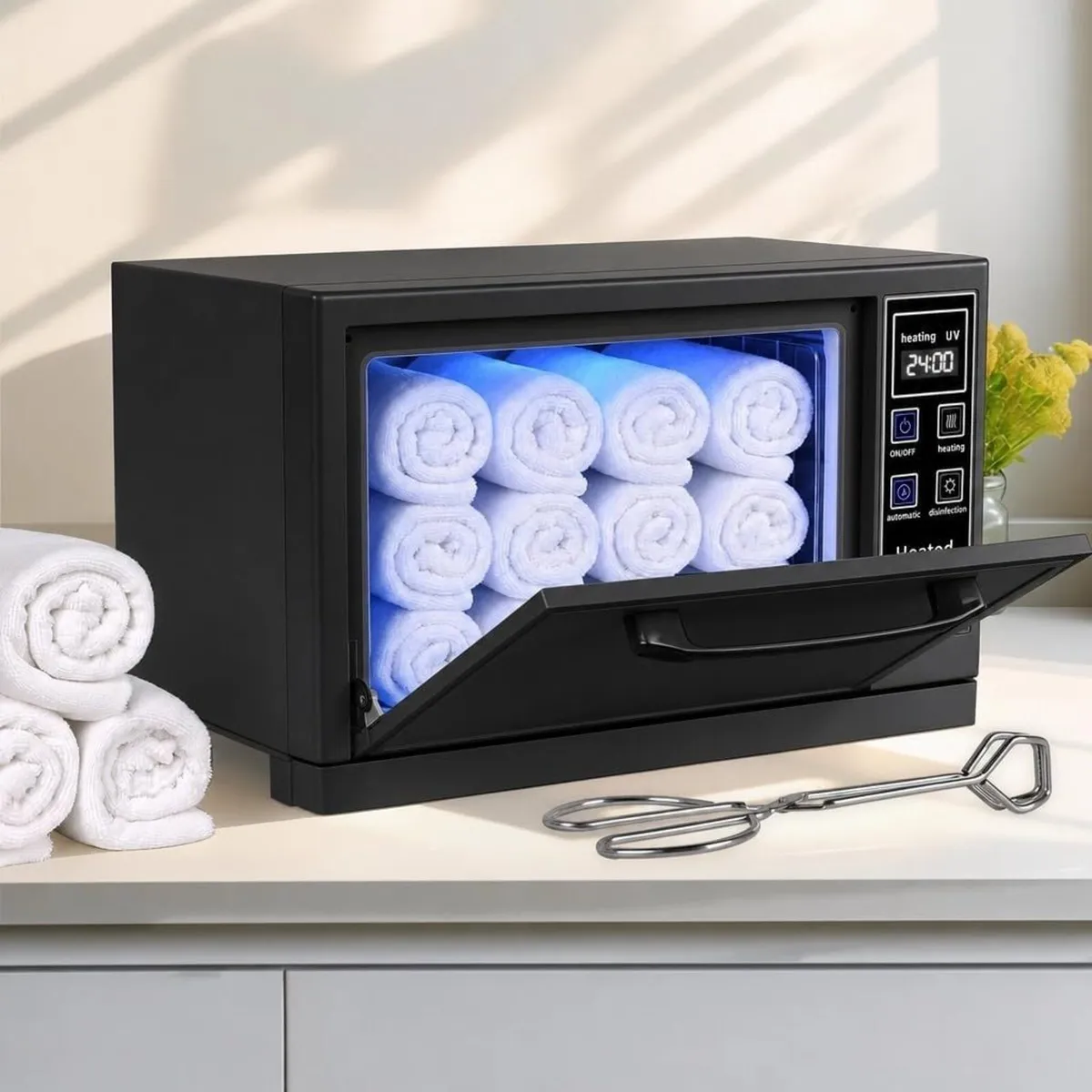 5.5L Hot Towel Warmer Cabinet with UV Light - Image 1