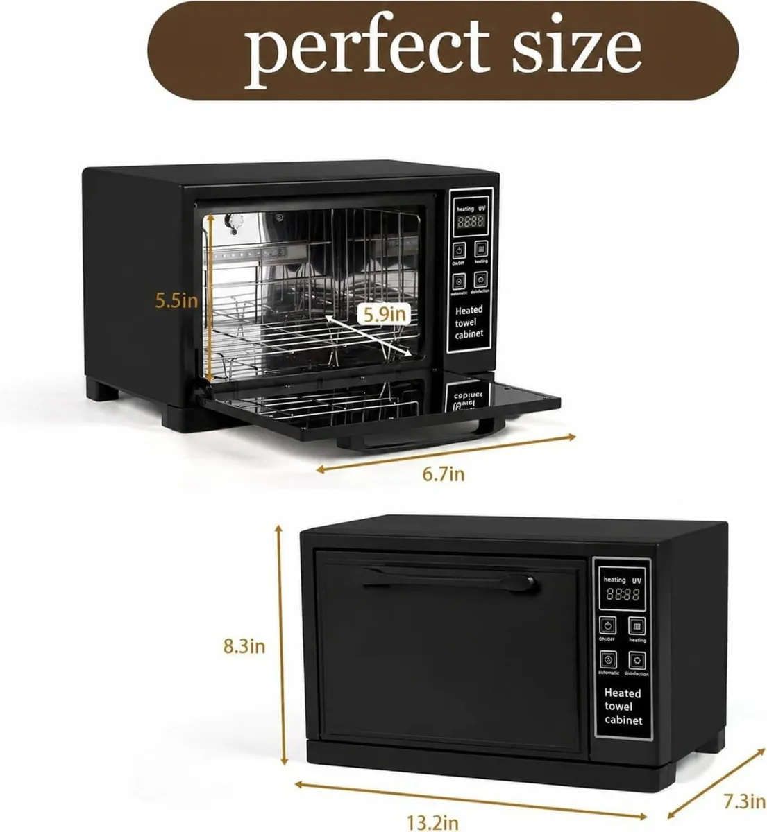 5.5L Hot Towel Warmer Cabinet with UV Light - Image 2