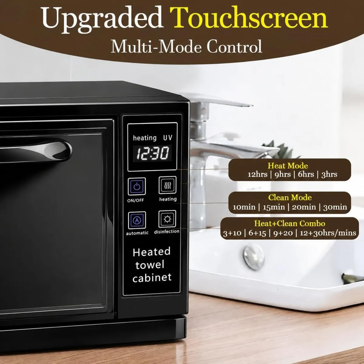 5.5L Hot Towel Warmer Cabinet with UV Light - Image 4
