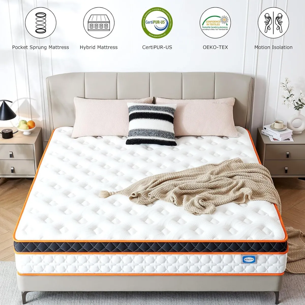 Mattresses Gel Memory Foam Individually Pocket - Image 3