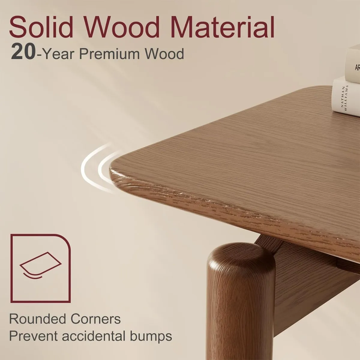 Wooden Console Table Slim for Hallway Sofa Small - Image 3