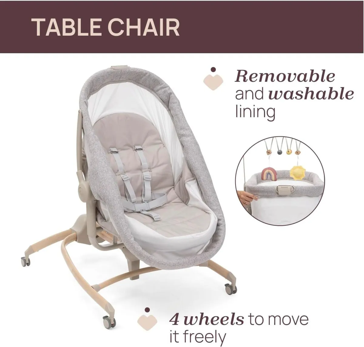 Baby Hug 4-In-1 Newborn Crib to Toddler Chair - Image 3
