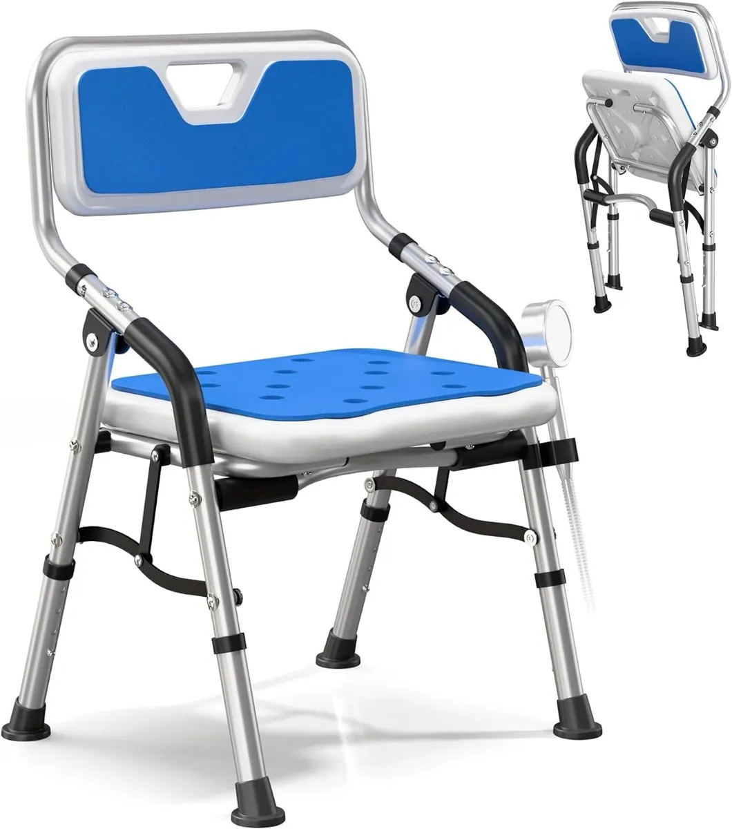 Foldable Shower Chair for Elderly Disabled - Image 1