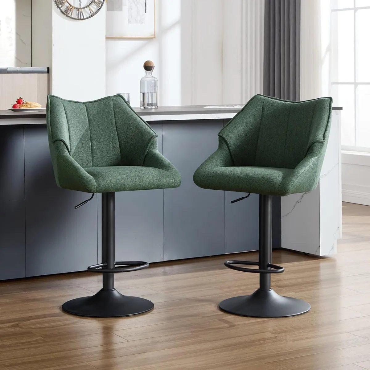 Bar Stools Adjustable Height (Set of 2) - Image 1
