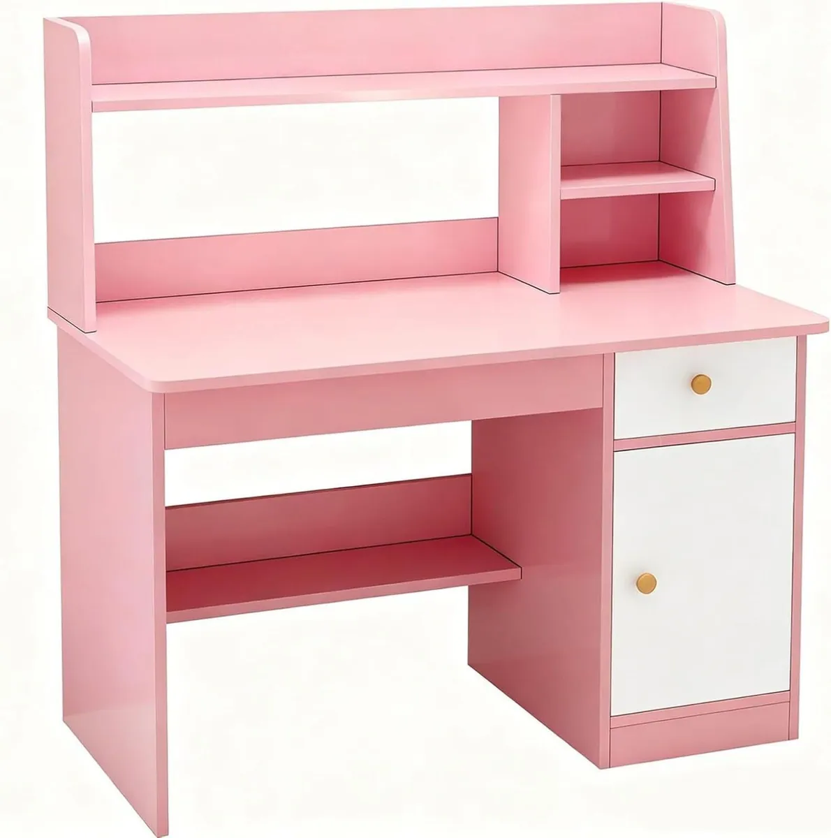 Kids Study Desk Table with Storage Space Wooden - Image 3