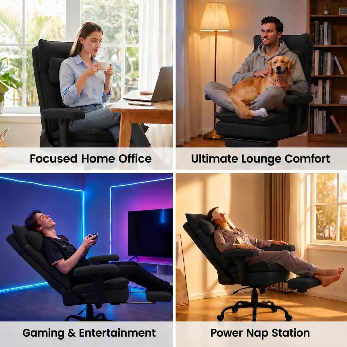 Office Chair with Pocket Spring Cushion Ergonomic - Image 3