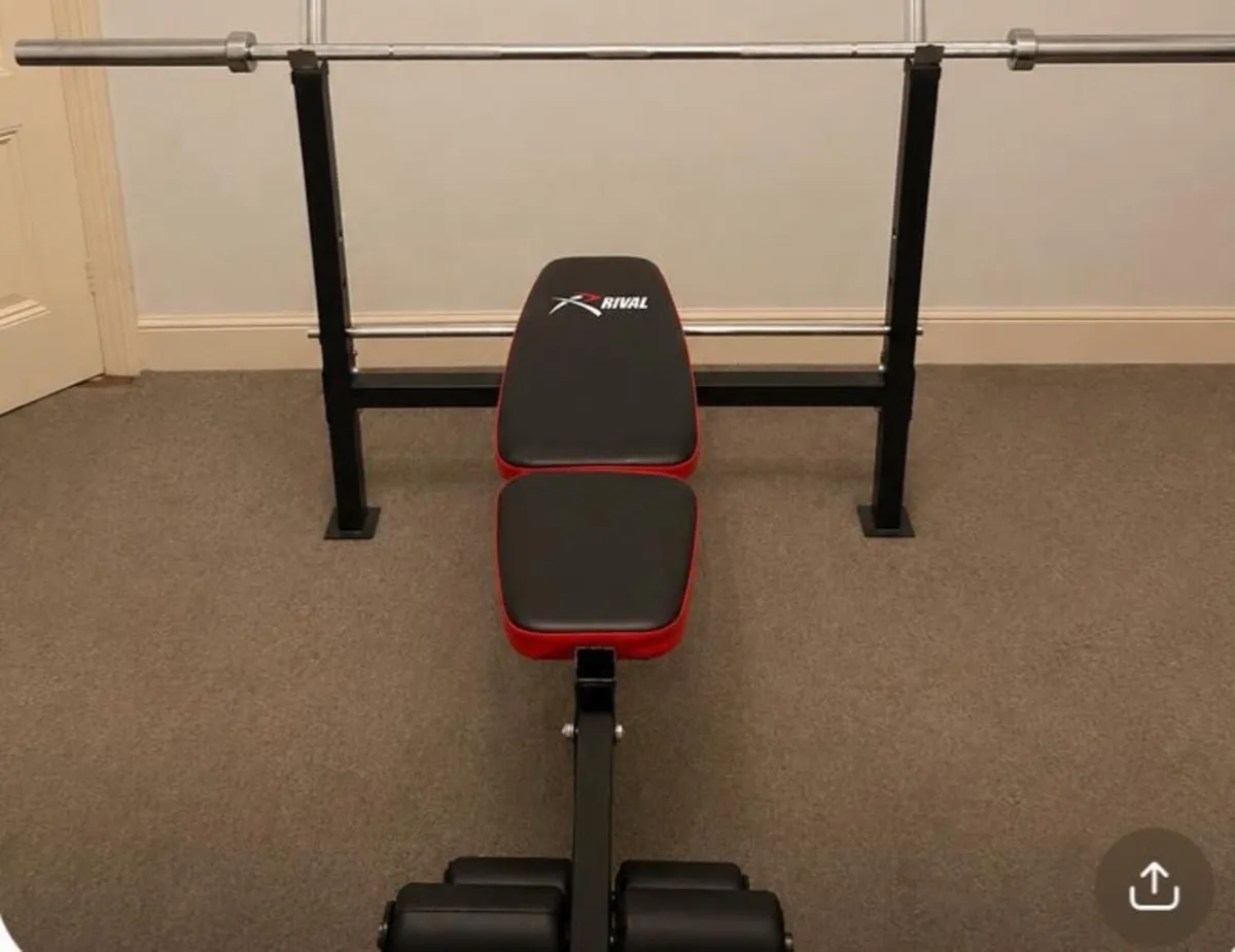 Bench, olympic bar and weights selection - Image 4