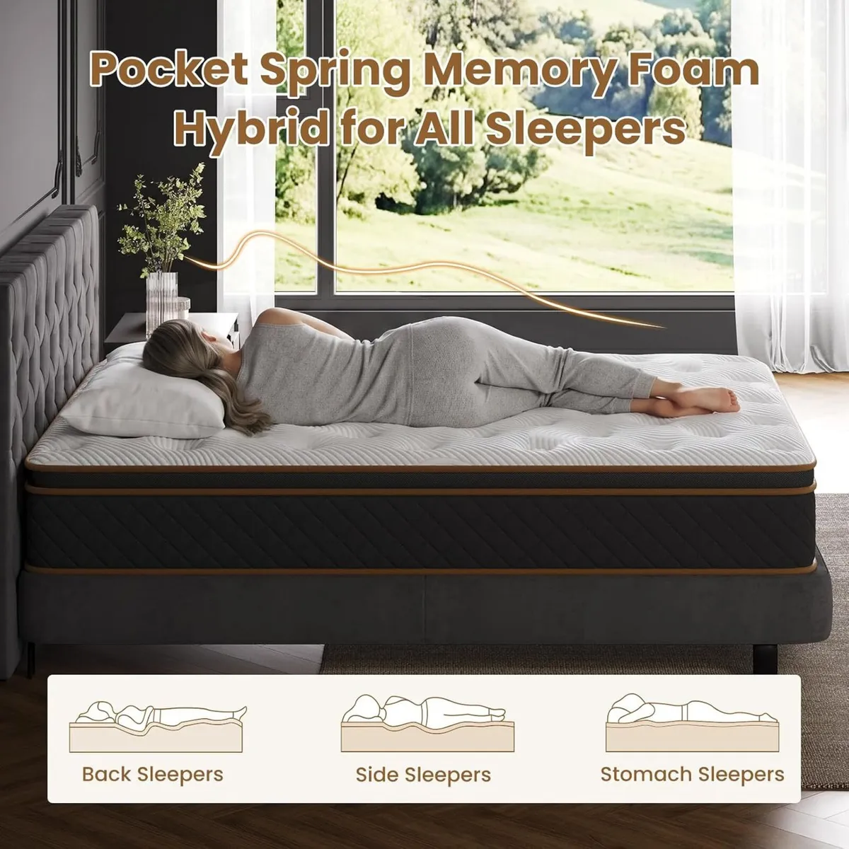 Memory Foam Pocket Spring Hybrid Mattress - Image 3