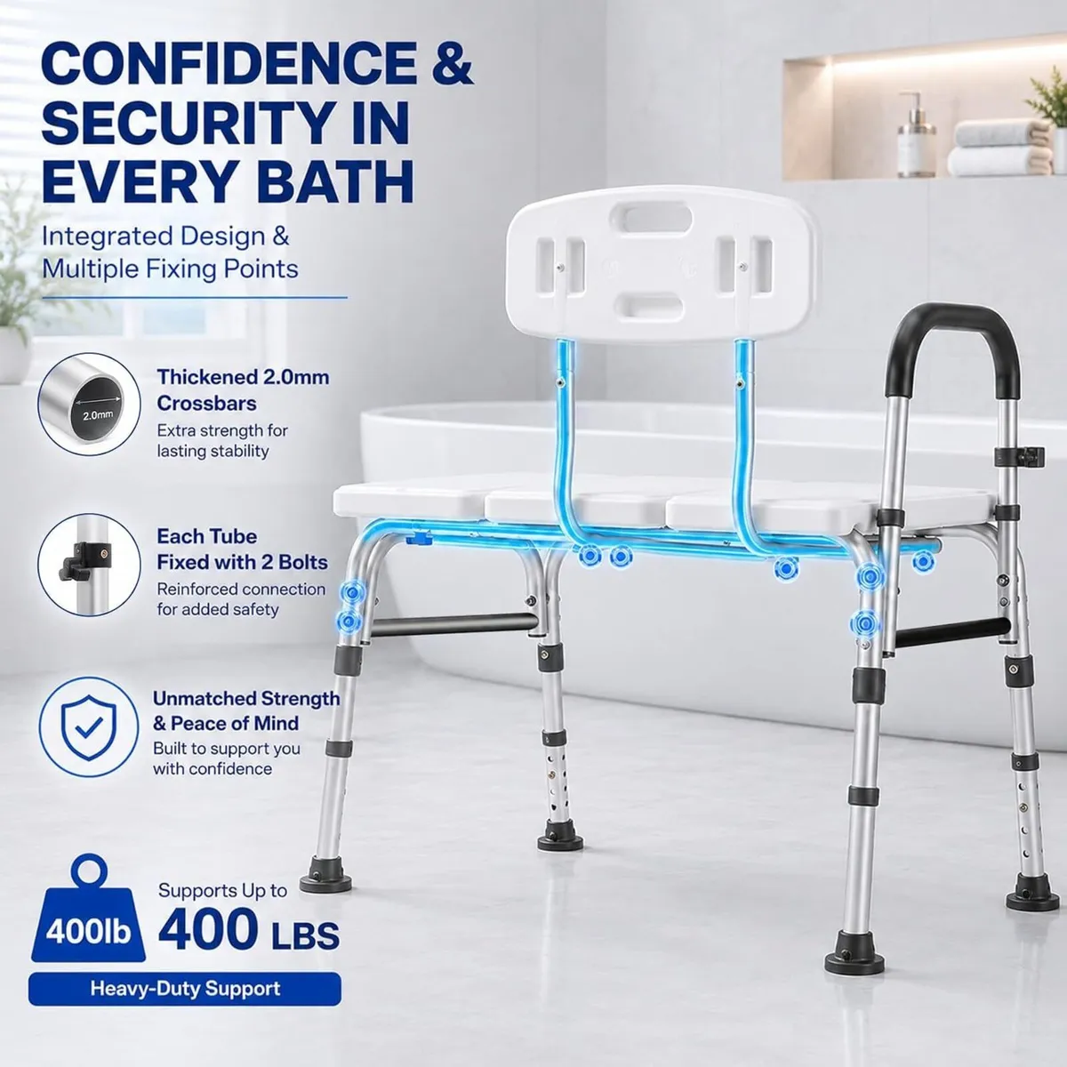 Shower Chair to Sit on in with Padded - Image 2