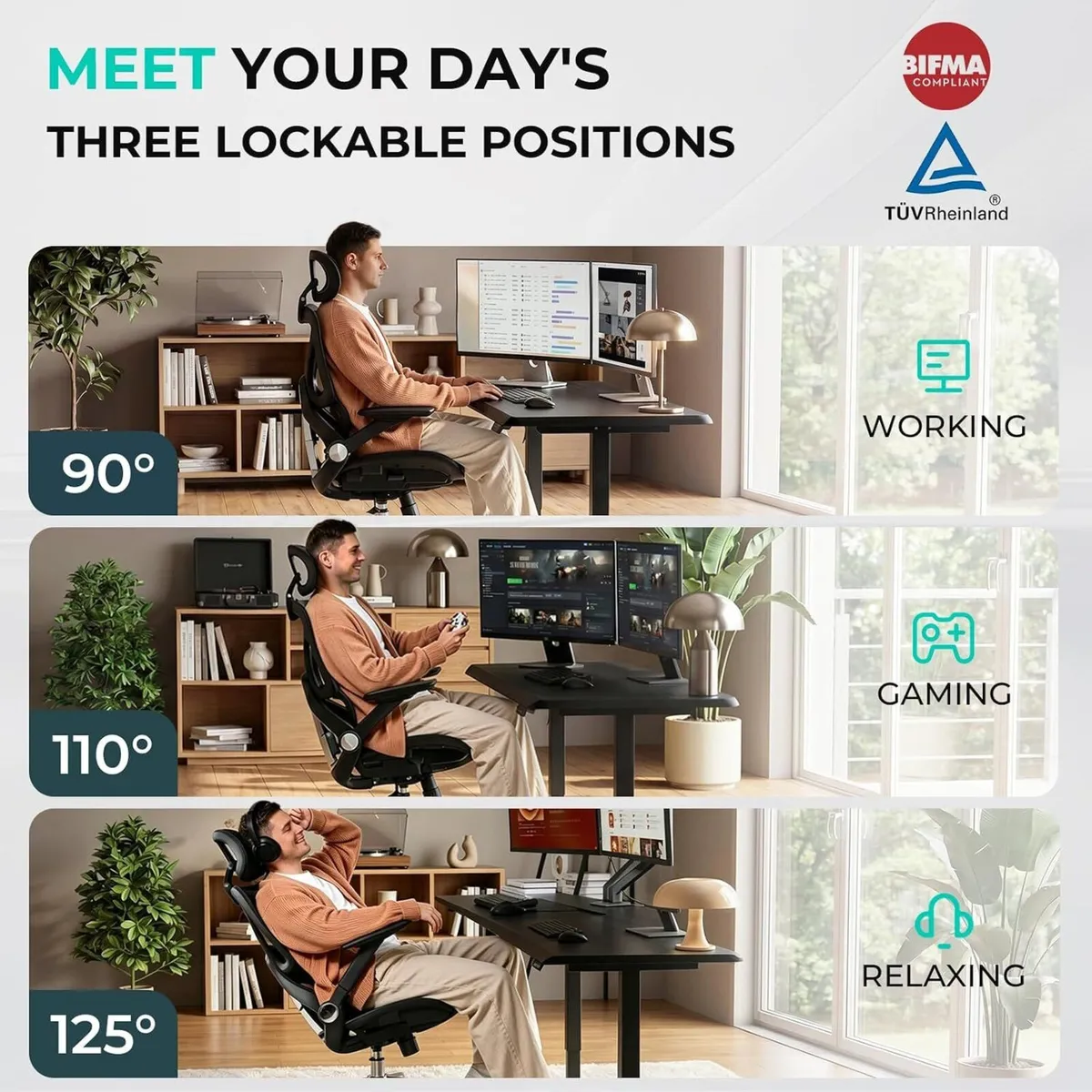 Ergonomic Mesh Office Chair Adjustable Lumbar - Image 4