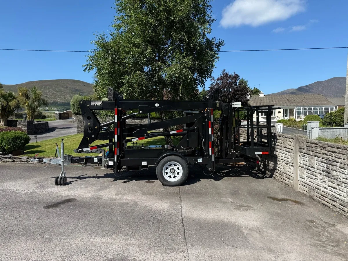 Towable cherrypicker trailer mount boom lift 14m - Image 2