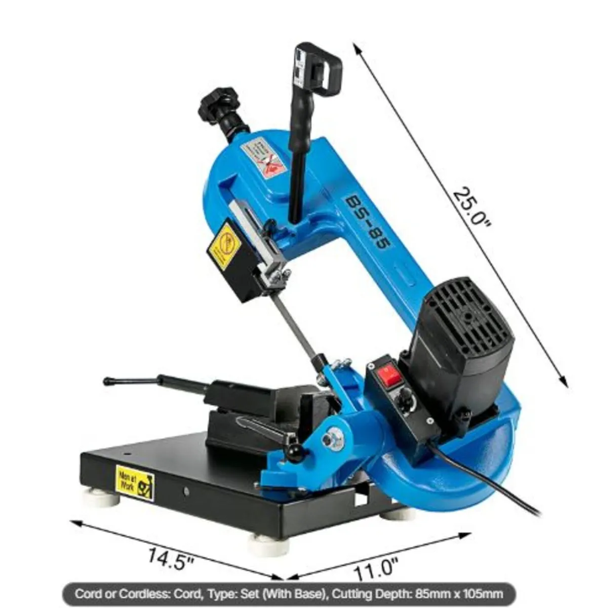 Metal Bandsaw 1000W Vertical Metal Bandsaw 0°-45° - Image 4