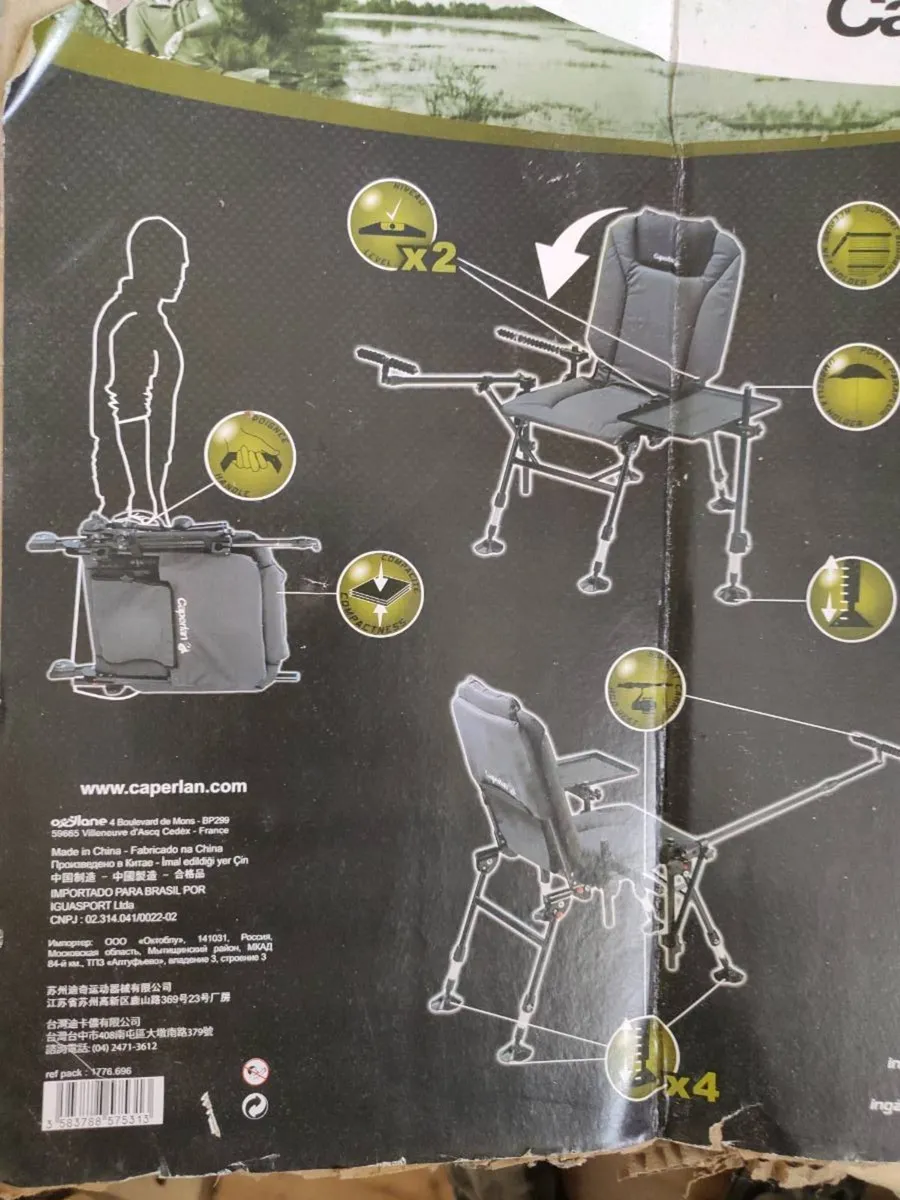 Fishing chair with feeder arm - Image 3