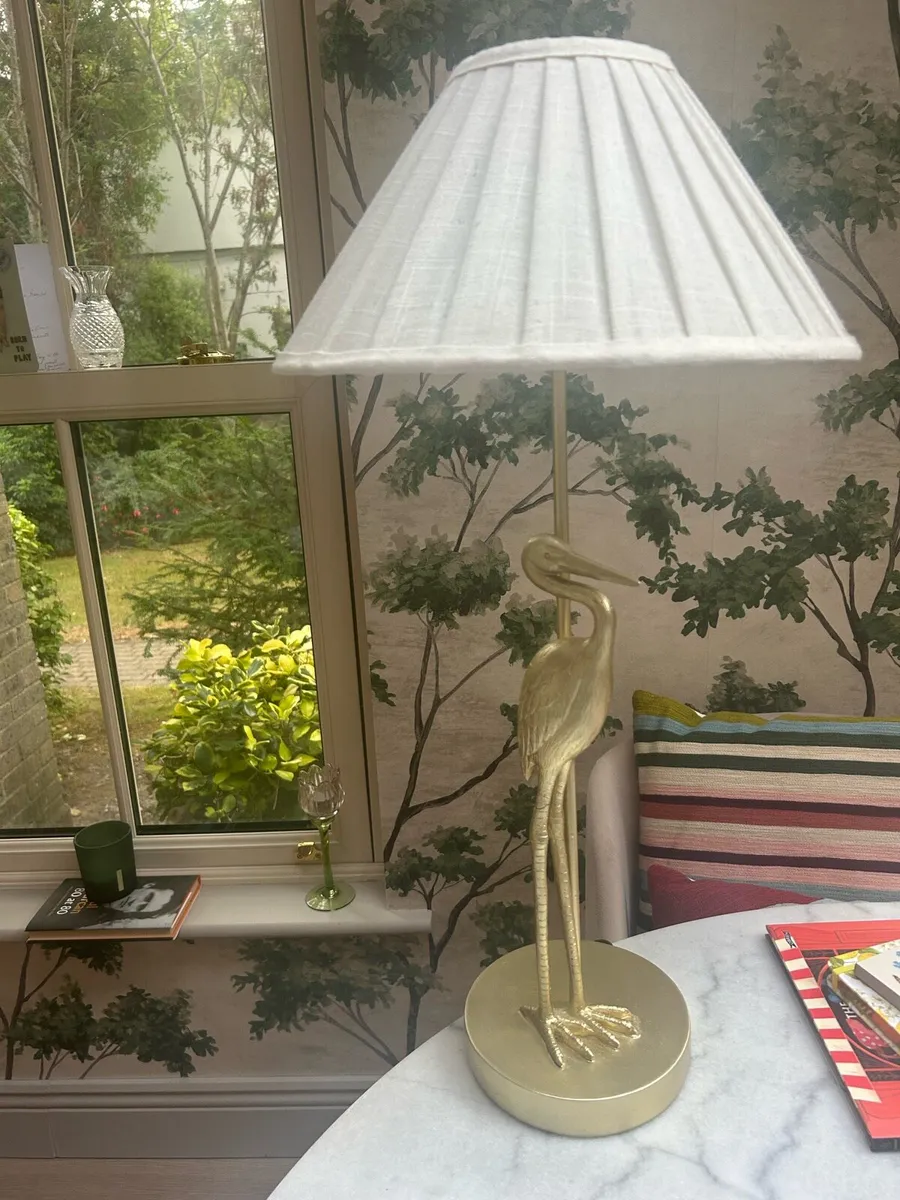 Lampshade with Heron - Image 1