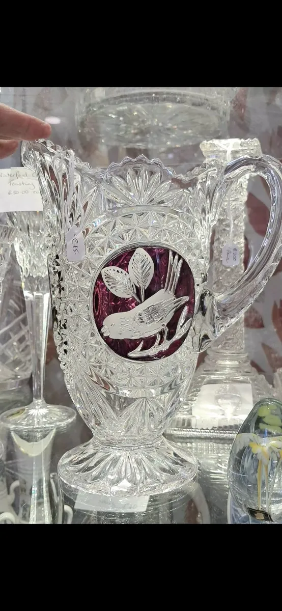 Hofbauer Red Bird Lead Crystal Pitcher - Image 3