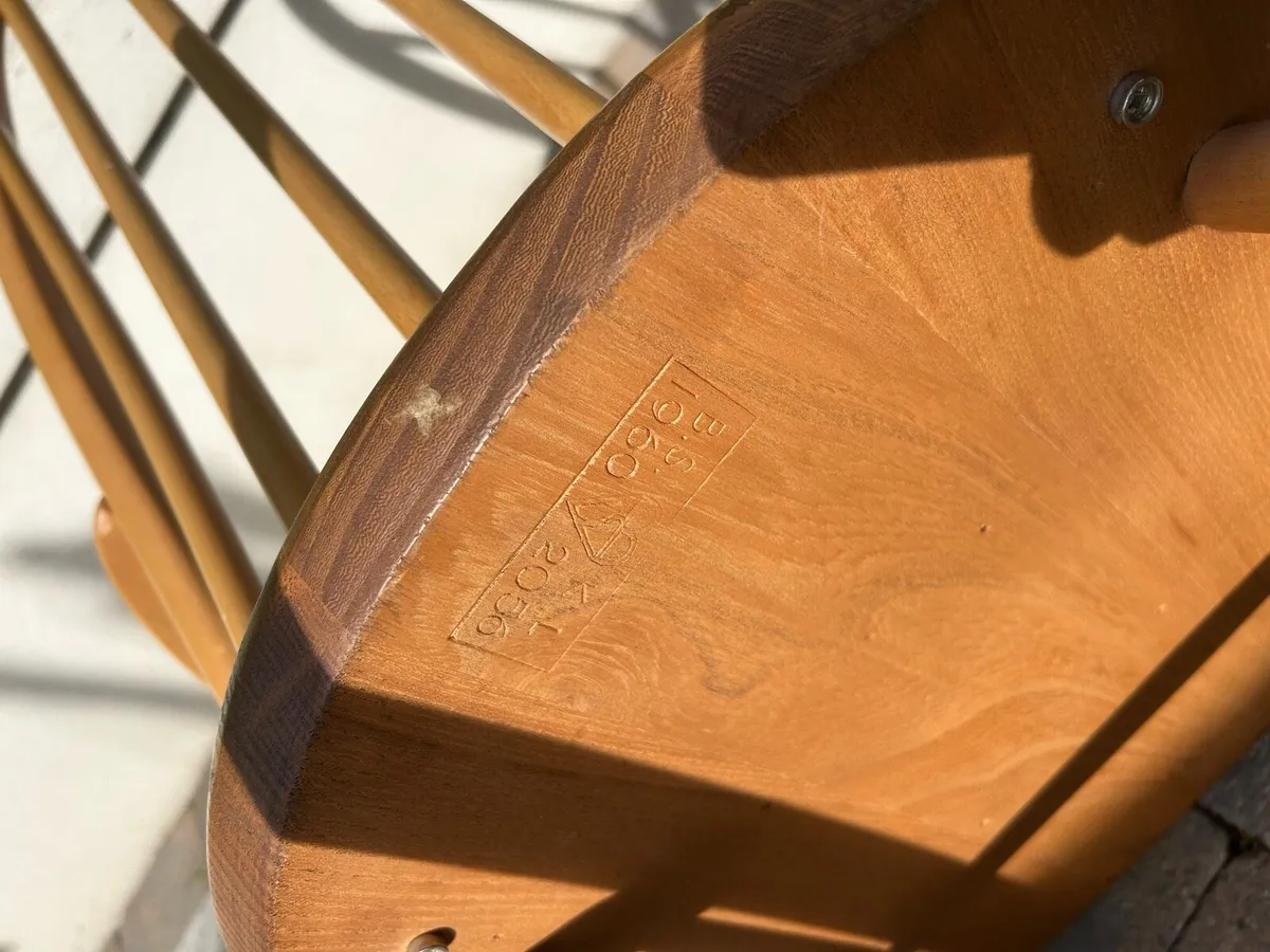 Ercol blonde rocker chair mid century retro - Image 4