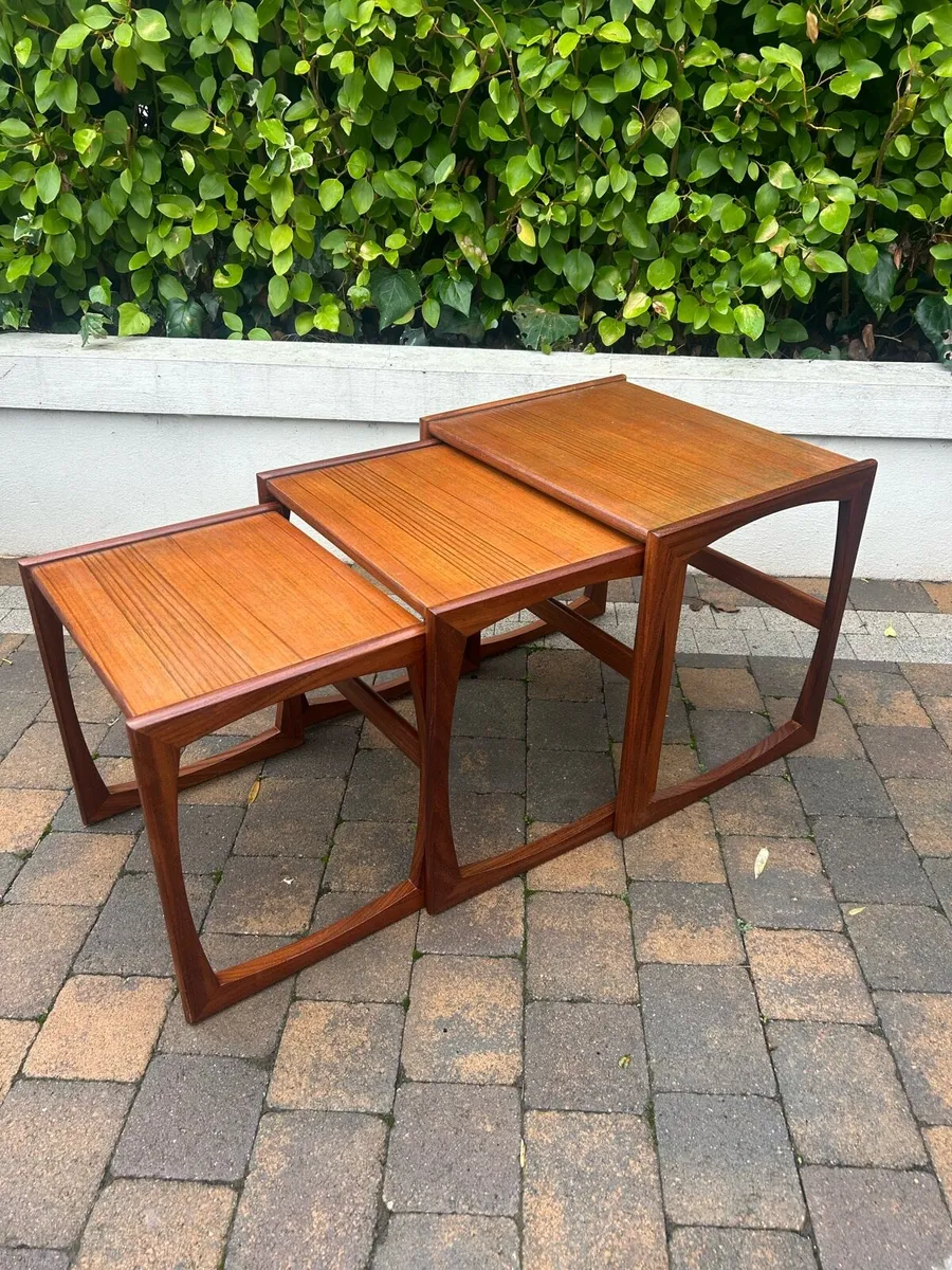 G Plan Quadrille teak trio of tables retro - Image 1