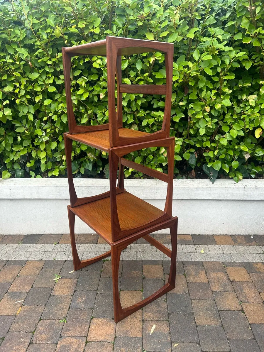 G Plan Quadrille teak trio of tables retro - Image 2