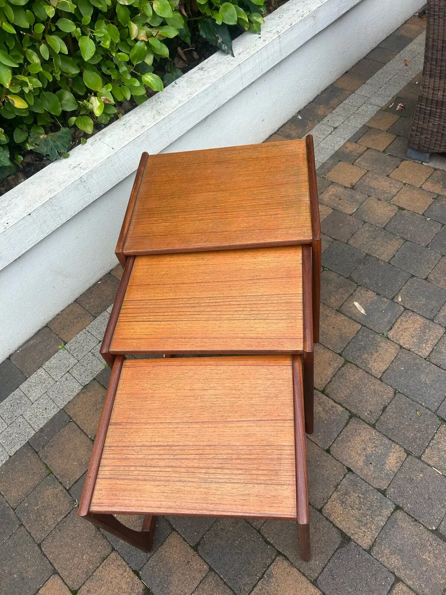 G Plan Quadrille teak trio of tables retro - Image 3