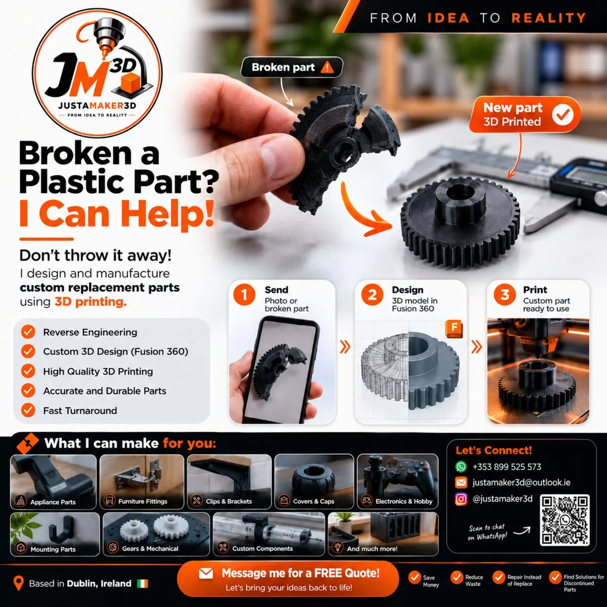 3D Printing Services Custom Parts, Repairs and Pro