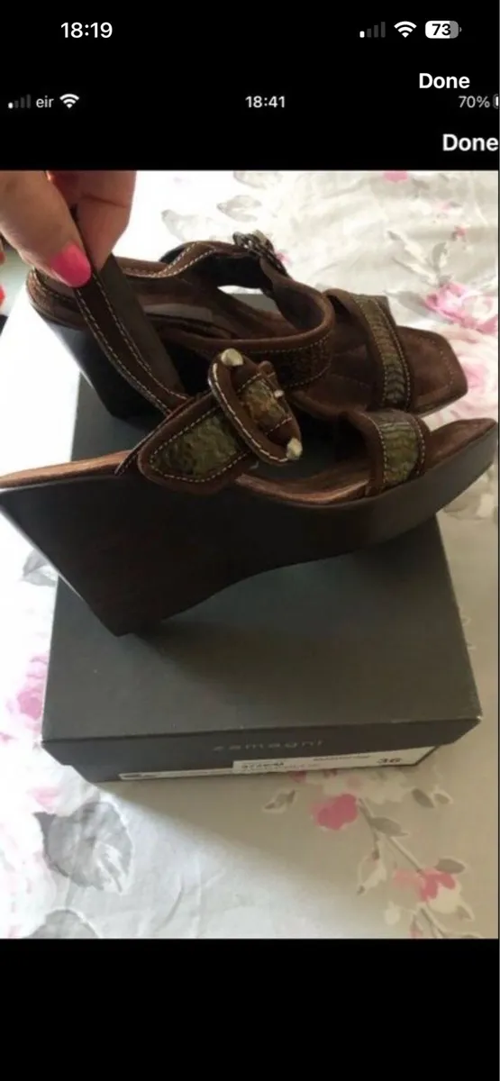 Ladies new wedge sandals size 3 €15 - Image 1