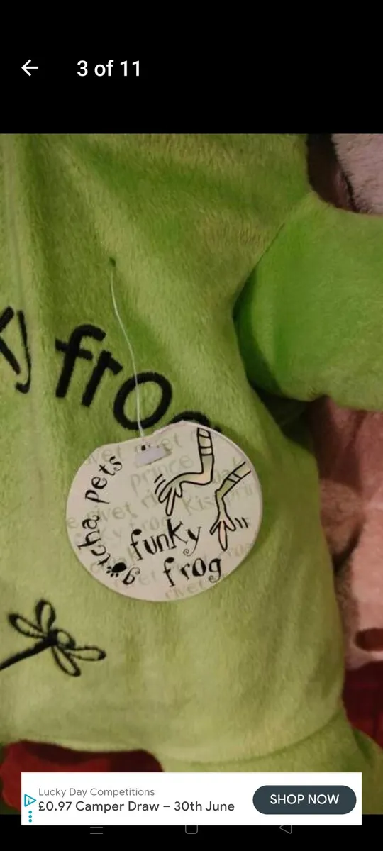 Gotcha pets, funky frog, waterbottle cover or bag. - Image 2
