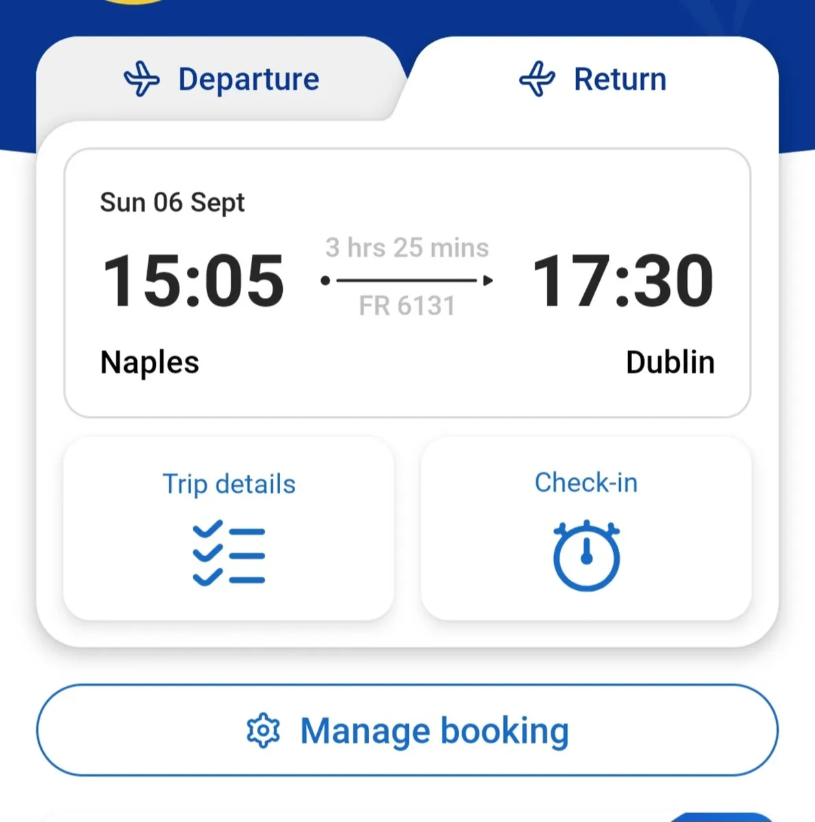 Flight tickets- Dublin to Naples - Image 2
