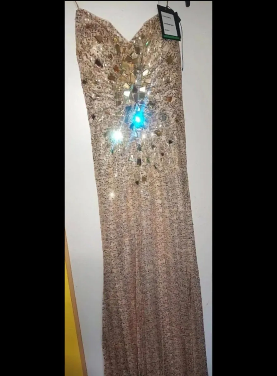 La Femme Sweetheart Sequins Gown - Image 1