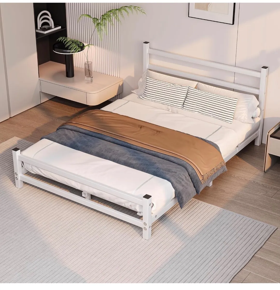 Low Bed 4ft6 Double Floor Bed Frame 135x190 cm Bed - Image 2